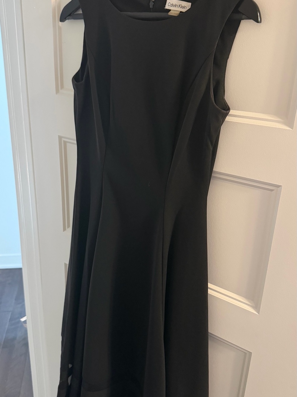 Calvin Klein Black Sleeveless Midi Dress